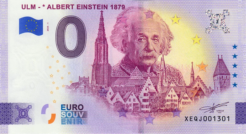 0-Euro-Banknote BRD Ulm - Albert Einstein 2025