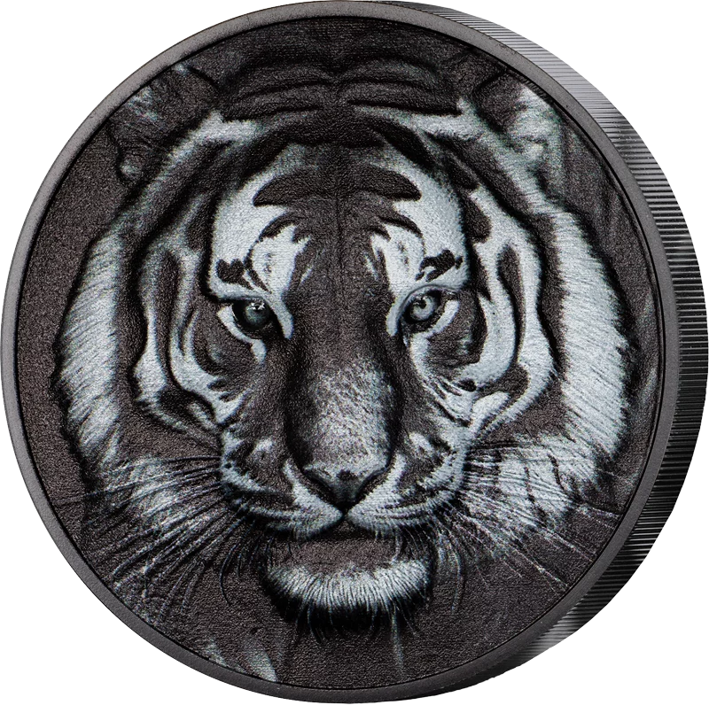 5 Dollars Cook-Inseln Black and White - Tiger 2025