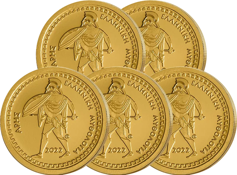 5 x 100 Euro Griechenland Ares 2022