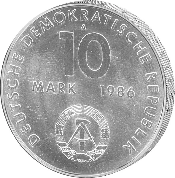 10 Mark DDR Ernst Thälmann 1986 Vorzüglich