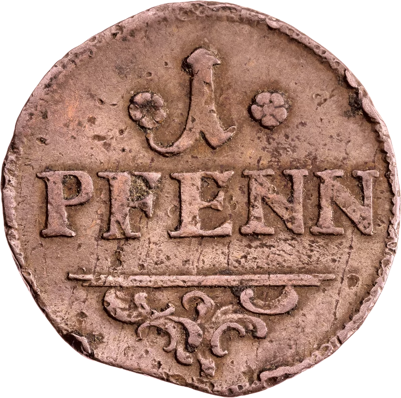 1 Pfennig Reuß Graf Heinrich II. 1760-1761