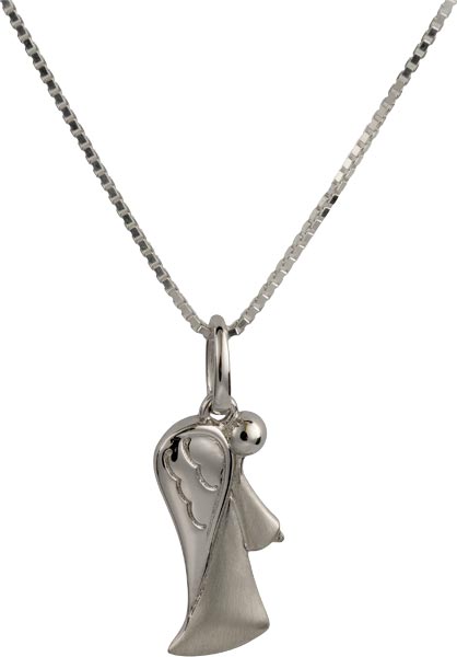 Anhänger Engel inklusive Kette, Silber
