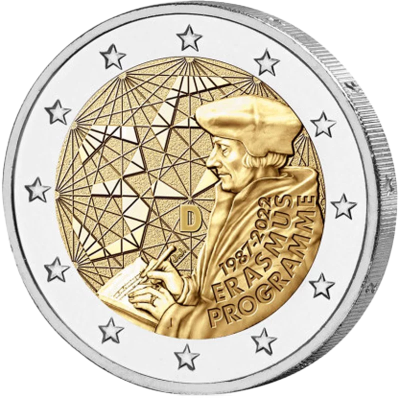5 x 2 Euro BRD 35 Jahre Erasmus-Programm 2022