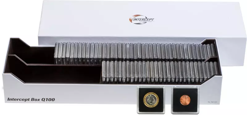 Intercept Box für 100 QUADRUM-Münzkapseln