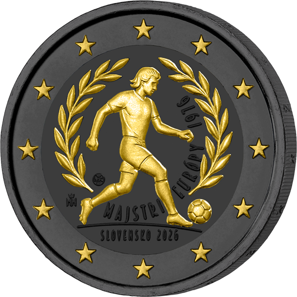 2 Euro Slowakei 50 Jahre Sieg der Tschechoslowakei bei der Fußball-EM 2026 Golden Enigma Edition