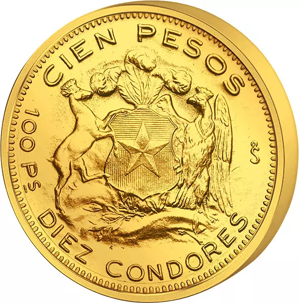 100 Pesos Chile Liberty 1895-1980