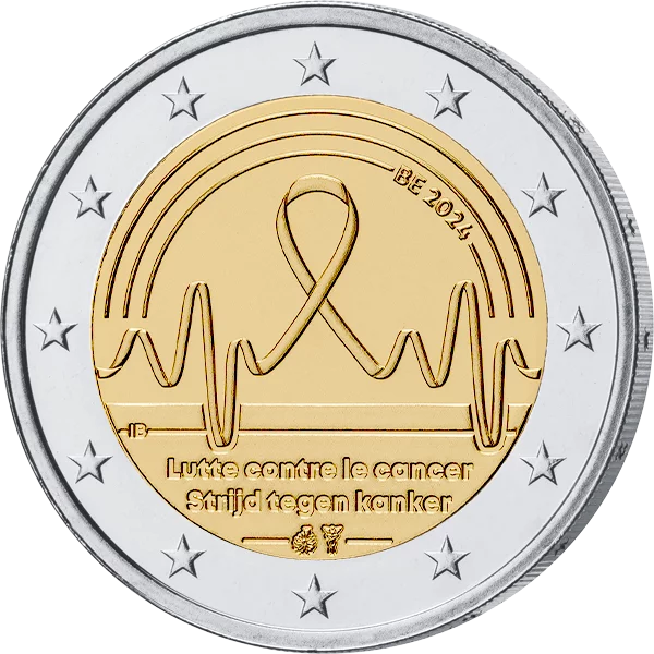 2 Euro Numisbrief Belgien Kampf gegen den Krebs 2024