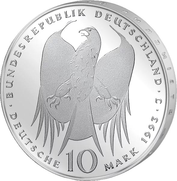 10 DM Münze BRD Robert Koch 1993 Polierte Platte