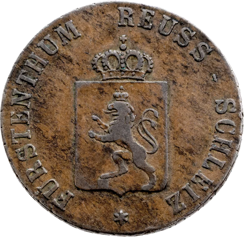 3 Pfennig Reuß-Schleiz Fürst Heinrich LXII. 1841 und 1844