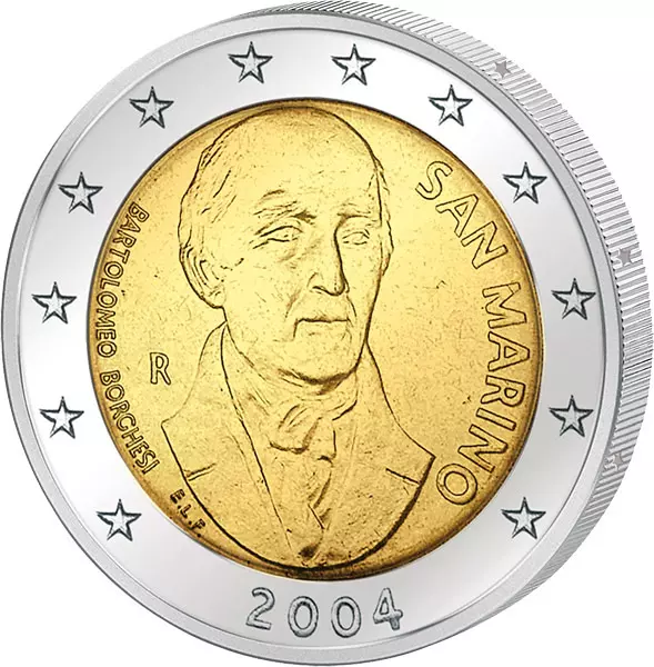 2 Euro San Marino Bartolomeo Borghesi 2004