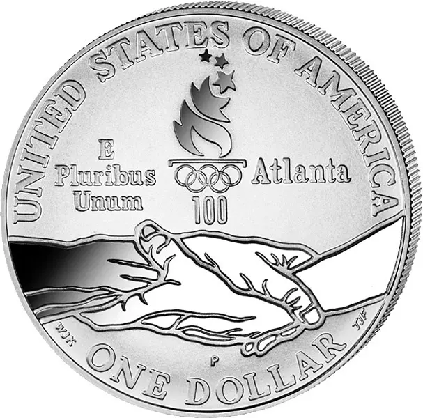 1 Dollar USA Olympiade Atlanta Blinder Läufer 1995