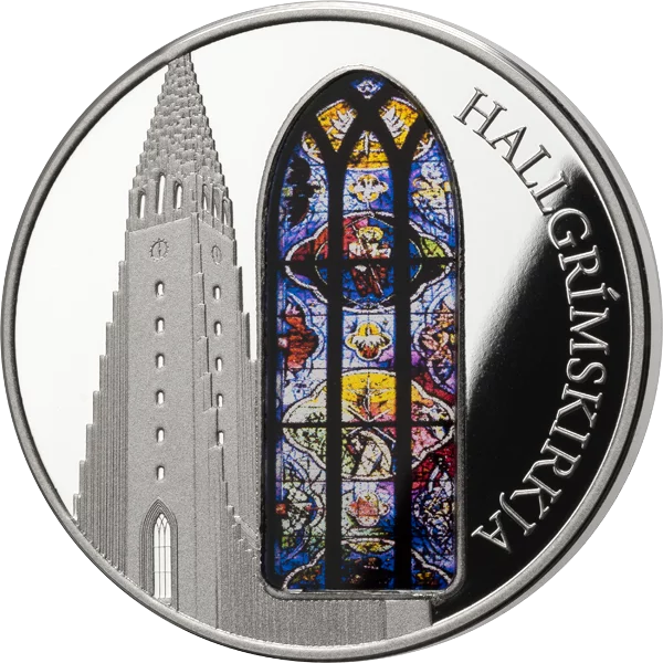 Silbermedaille Windows of Heaven Island - Hallgrimskirkja, Reykjavik