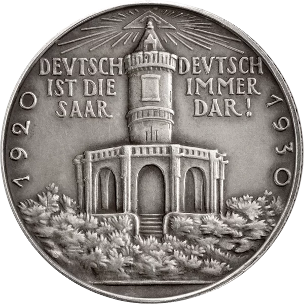 Silbermedaille Saarland Saarlandlied 1930