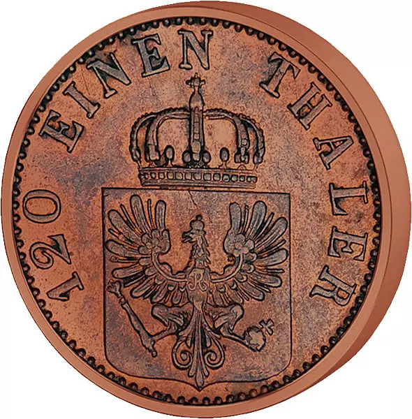 3 Pfennig Preußen König Wilhelm I. 1861-1873