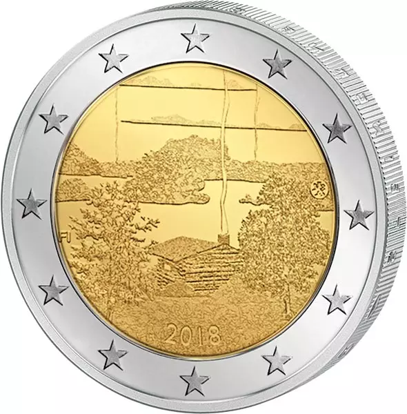 2 Euro Finnland Finnische Saunakultur 2018