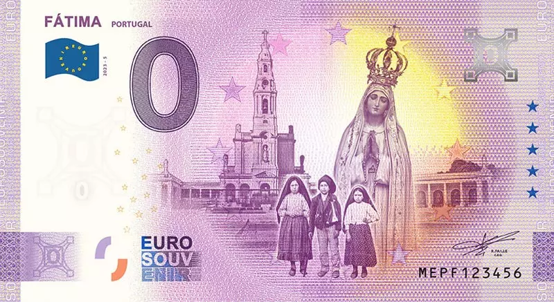 0-Euro-Banknote Portugal Fátima 2023