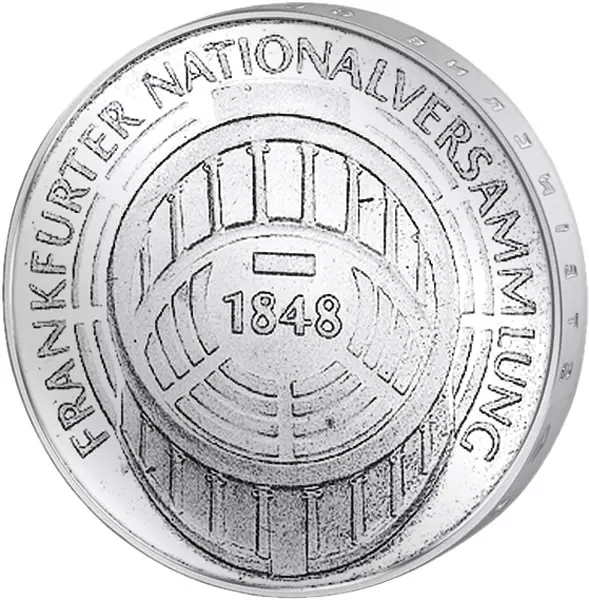 5 DM Münze BRD Frankfurt Nationalversammlung 1973 stempelglanz