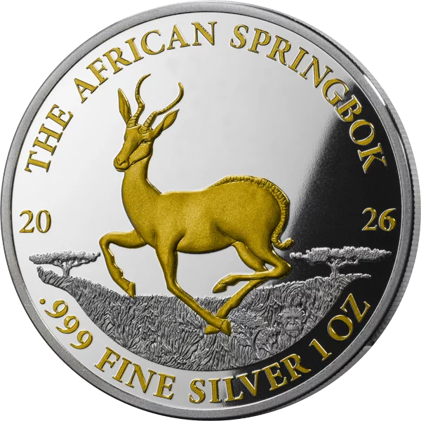 25 Francs Burundi Springbock Shiny Gold Edition 2026