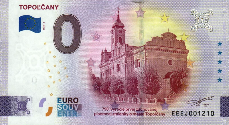 0-Euro-Banknote Slowakei Topolcany 2025