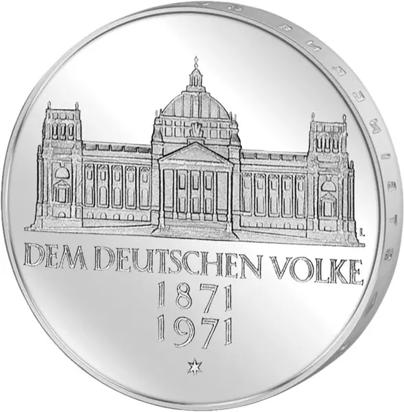 5 DM Münze BRD Reichsgründung 1971 Stempelglanz