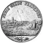 Doppeltaler Frankfurt Vereinsmünze 1840-1844 sehr schön
