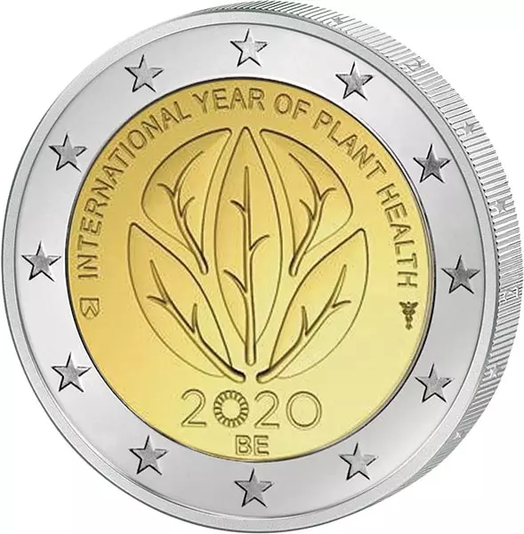 2 Euro Belgien Internationales Jahr der Pflanzengesundheit 2020