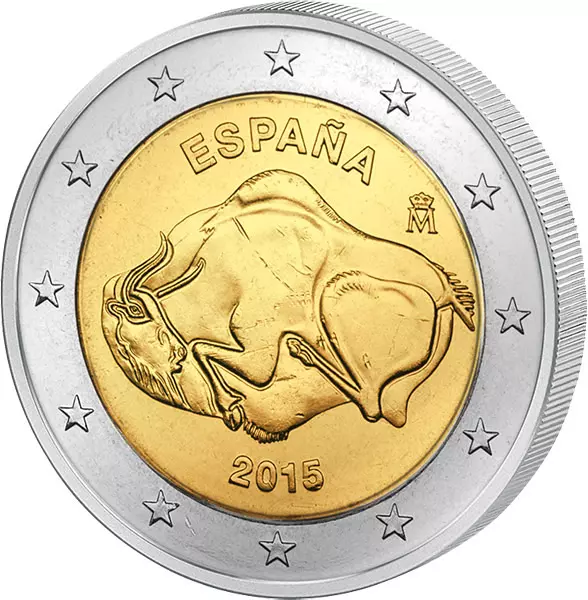 2 Euro Spanien Höhle von Altamira 2015