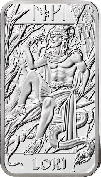 1 Unze Silberbarren Norse Gods Loki