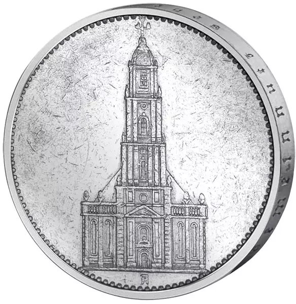 5 Reichsmark Drittes Reich Garnisonskirche Potsdam 1935-1935