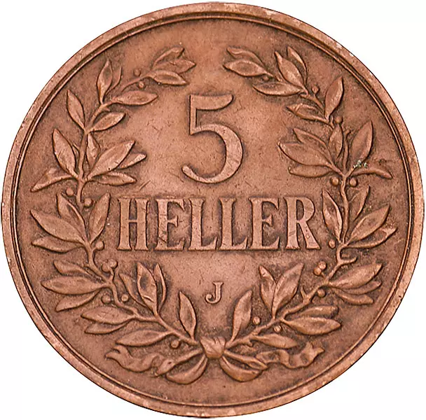 5 Heller Deutsch-Ostafrika Kaiserkrone 1908-1909