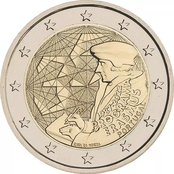 2 Euro Portugal 35 Jahre Erasmus-Programm 2022