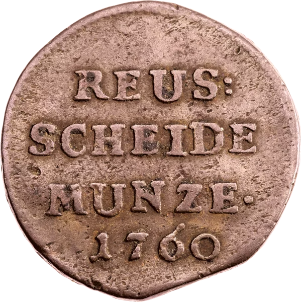 1 Pfennig Reuß Graf Heinrich II. 1760-1761