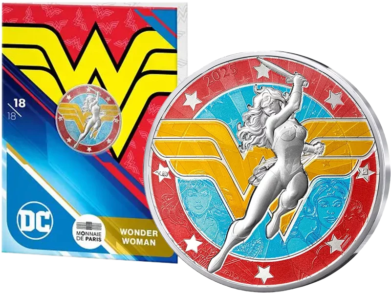 10 Euro Frankreich Wonder Woman-Logo 2025