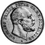 2 Mark Oldenburg Großherzog Nikolaus Friedrich Peter 1891 sehr schön 2 Mark Oldenburg Großherzog Nikolaus Friedrich Peter 1891 sehr schön