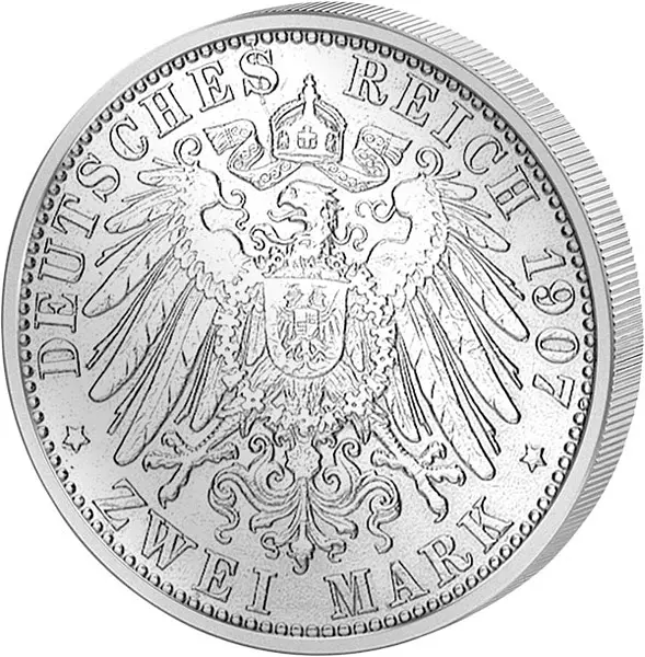 2 Mark Deutsches Kaiserreich Baden Großherzog Friedrich 50. Regierungs Jubiläum 1902 vorzüglich 2 Mark Deutsches Kaiserreich Baden Großherzog Friedrich 50. Regierungs Jubiläum 1902 vorzüglich