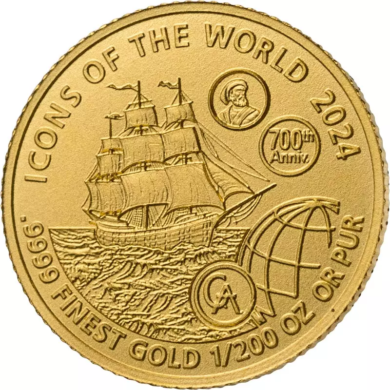1/200 Unze Gold Ruanda Icons of the World - 700. Todestag Marco Polo 2024