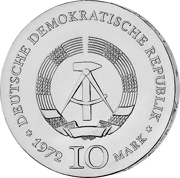 10 Mark DDR Heinrich Heine 1972 Stempelglanz