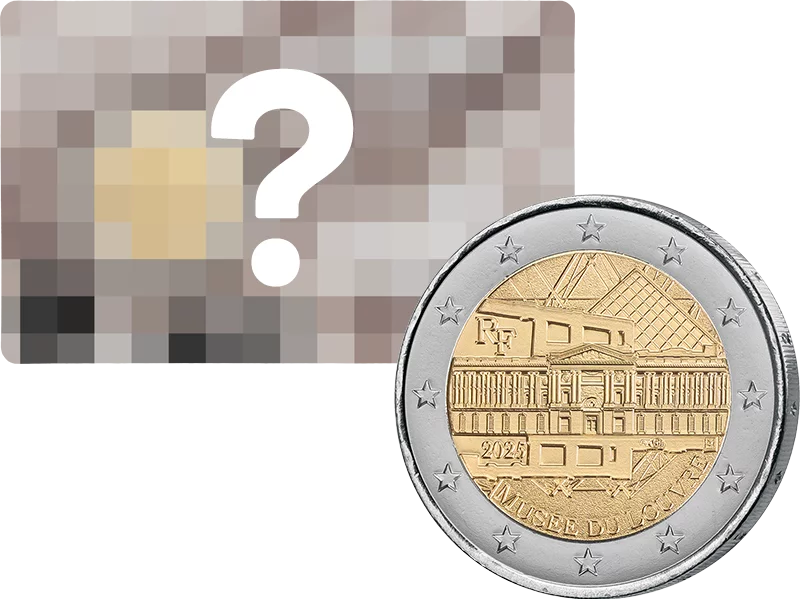 2 Euro Frankreich Louvre-Museum 2025 in der Coin Card unserer Wahl
