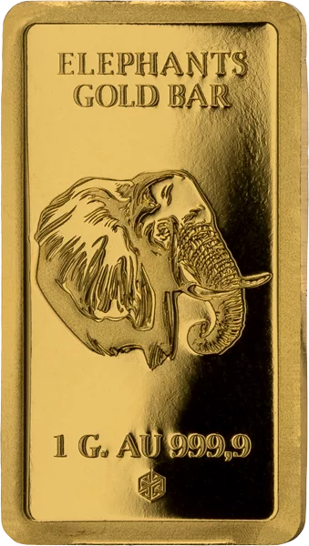 1 Gramm Goldbarren Gambia Elephants Gold Bar 2025