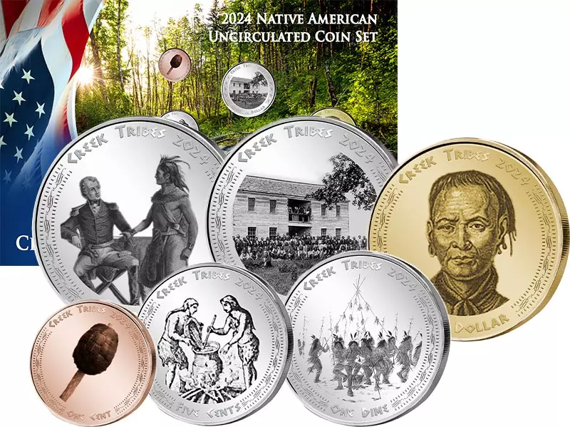 1 Cent - 1 Dollar Kursmünzensatz USA Kursmünzen Creek 2024