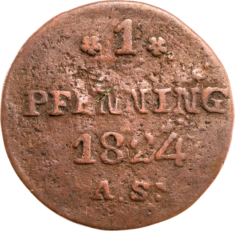 1 Pfennig Freie Hansestadt Rostock 1815 und 1824
