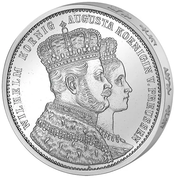 Krönungstaler Preußen Wilhelm I. und Augusta 1861 vorzüglich