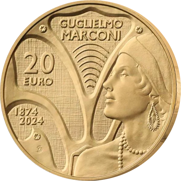 20 Euro San Marino 150. Geburtstag Guglielmo Marconi 2024