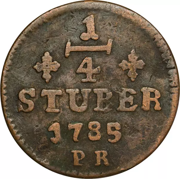 ¼ Stüber Jülich-Berg Herzog Karl IV. Theodor 1765-1794