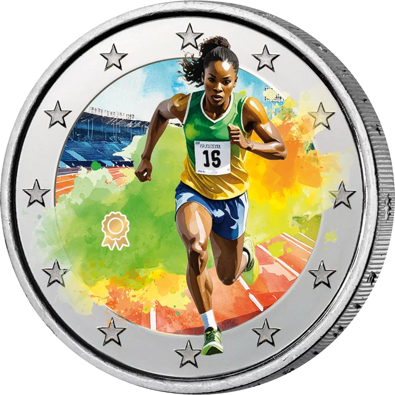 2-Euro-Künstlerausgabe Sport Laufen