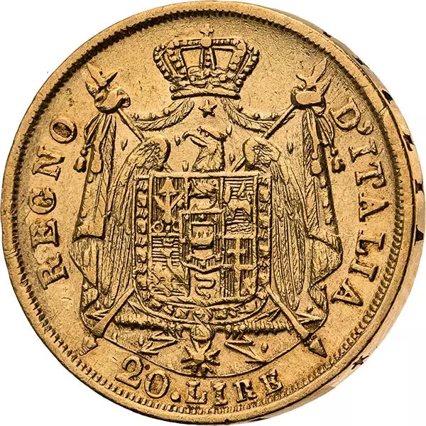 20 Lire Italien Napoleon I. als König von Italien 1808 - 1814