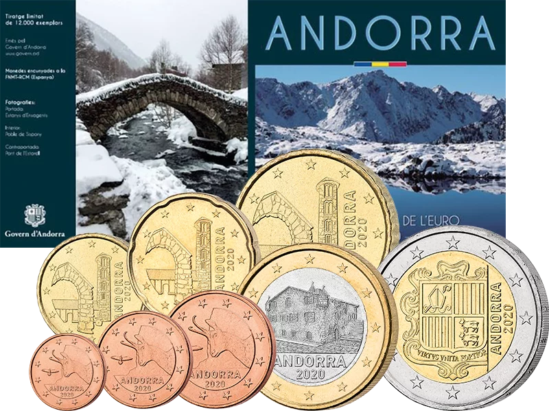 Euro-Kursmünzensatz Andorra 2020 Euro-Kursmünzensatz Andorra 2020