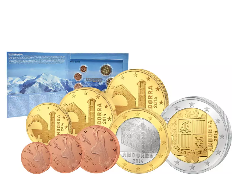 Euro-Kursmünzensatz Andorra 2014