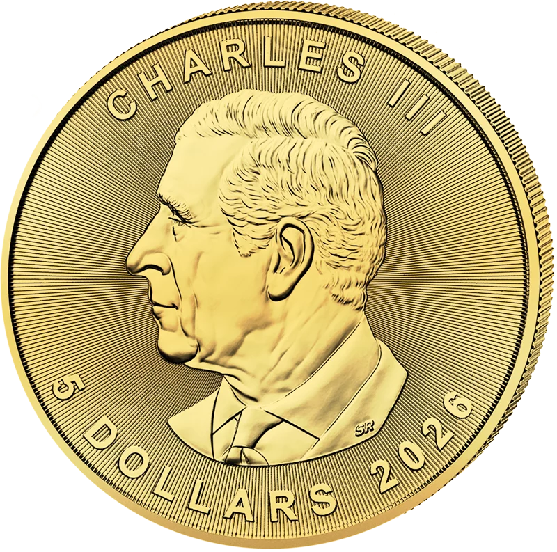 5 Dollars Kanada Maple Leaf 2026 Golden Holographic