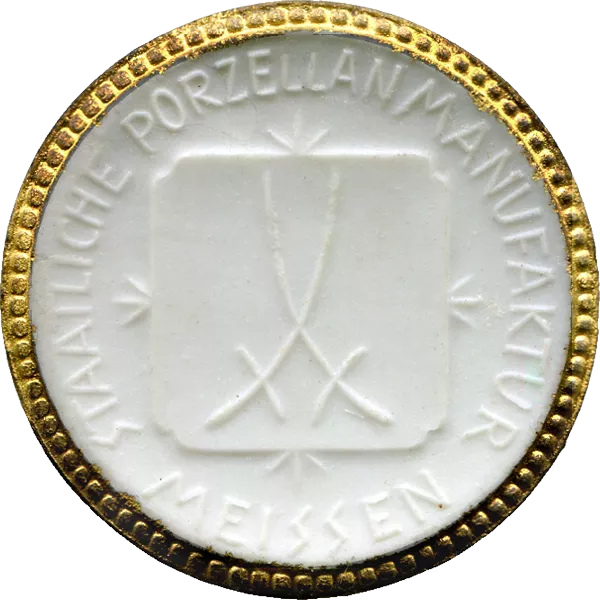 Porzellanmedaille Dresden Auf die Jahresschau Deutscher Arbeit - Deutsche Erden 1922